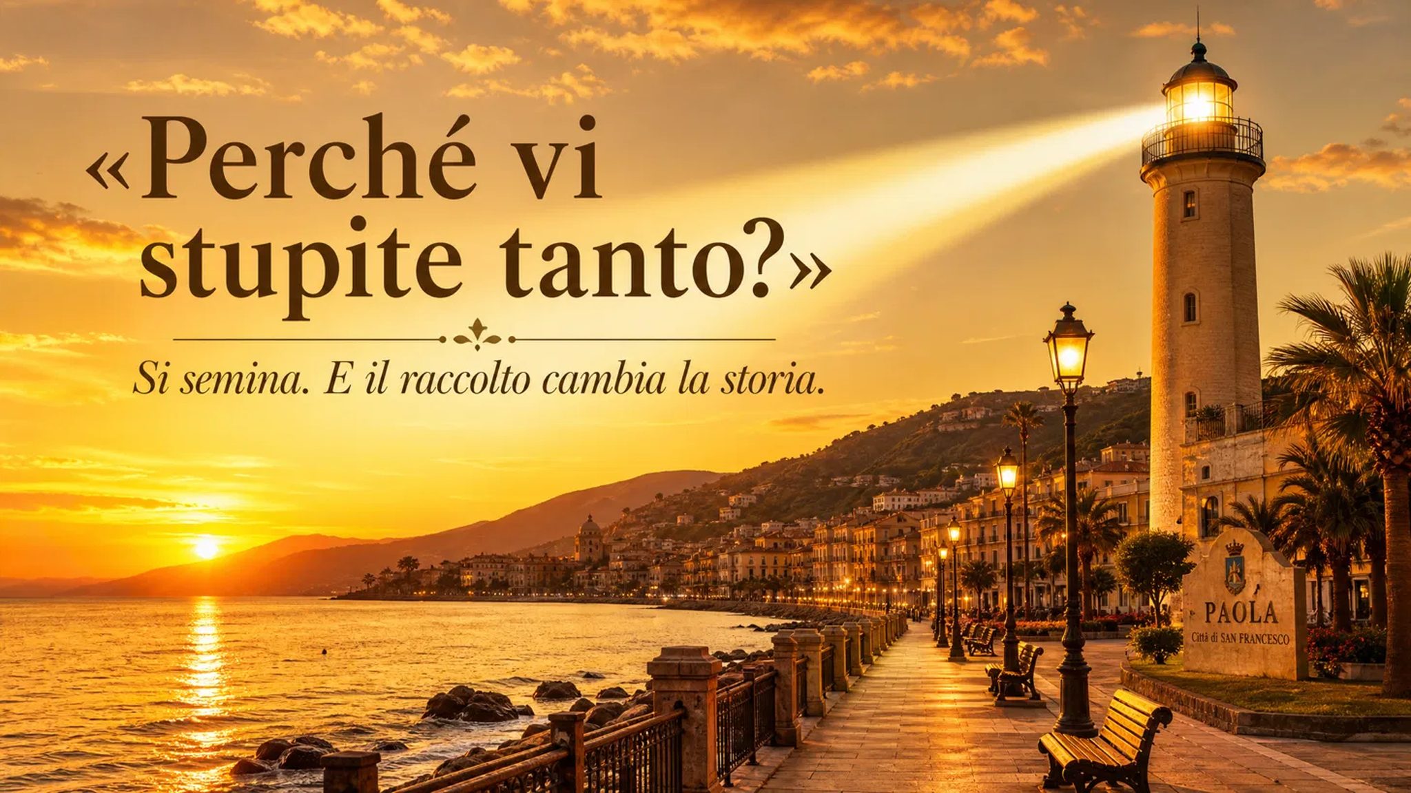 «Perché vi stupite tanto?»