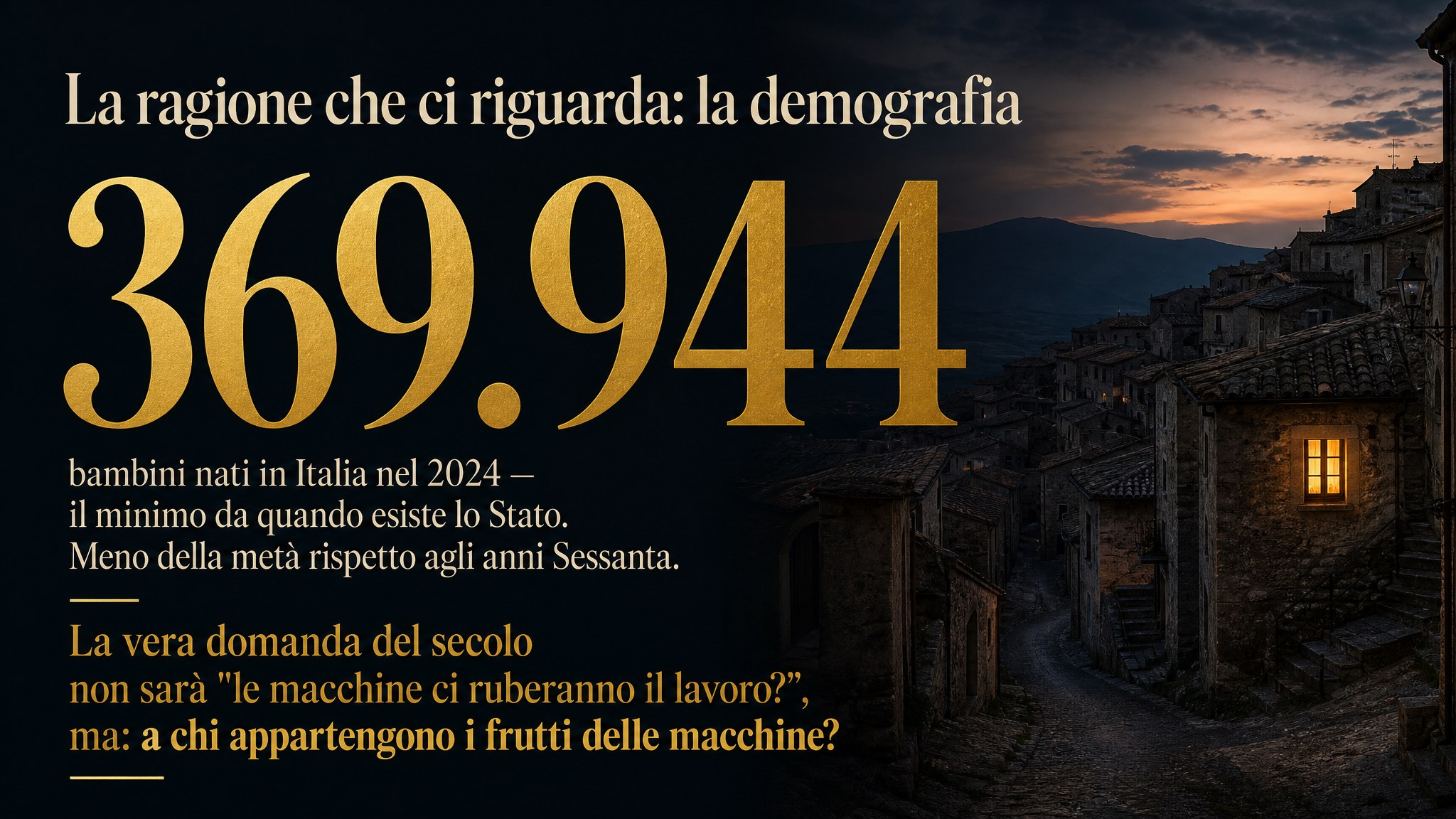 La ragione che ci riguarda: la demografia