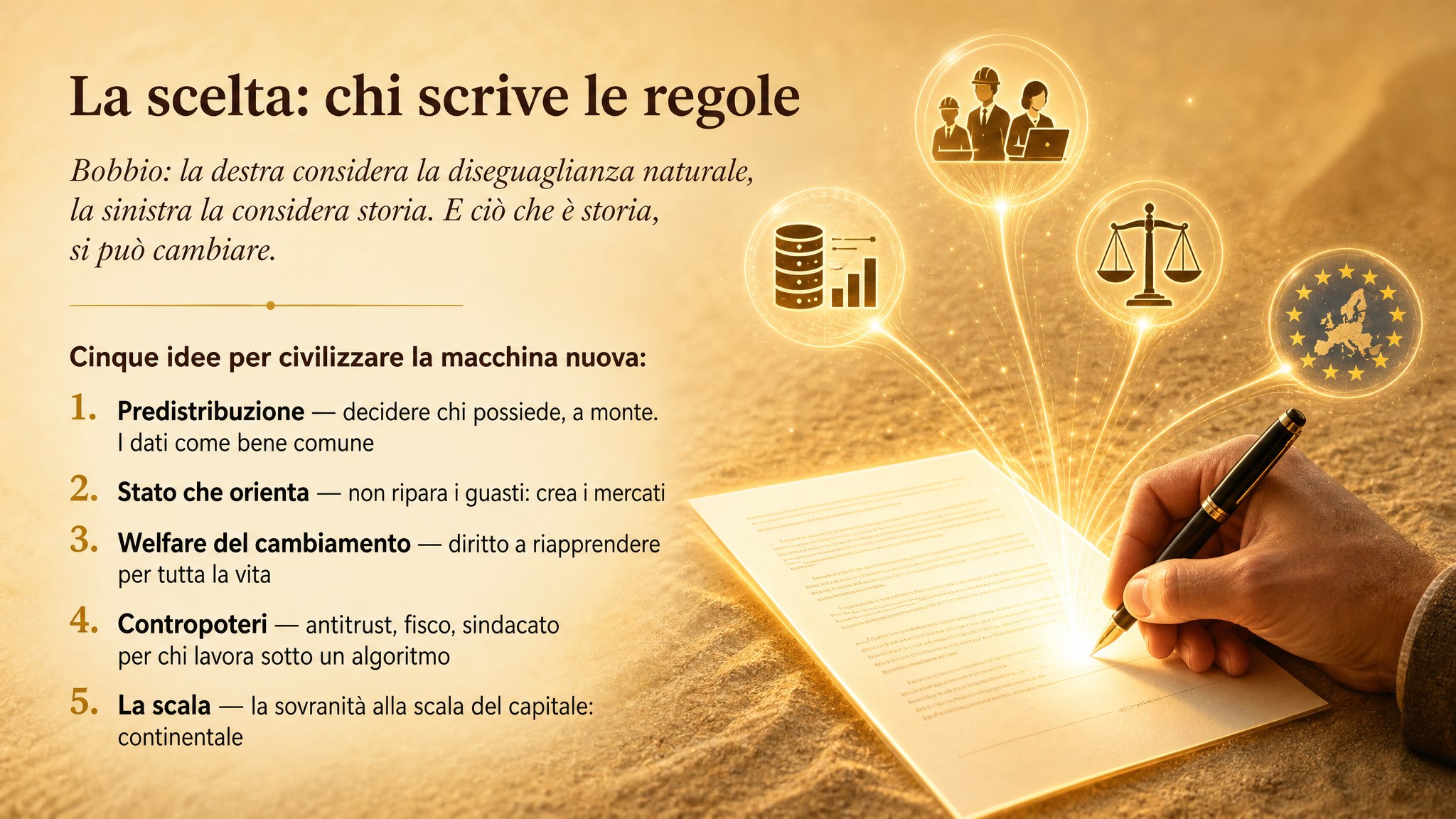 La scelta: chi scrive le regole
