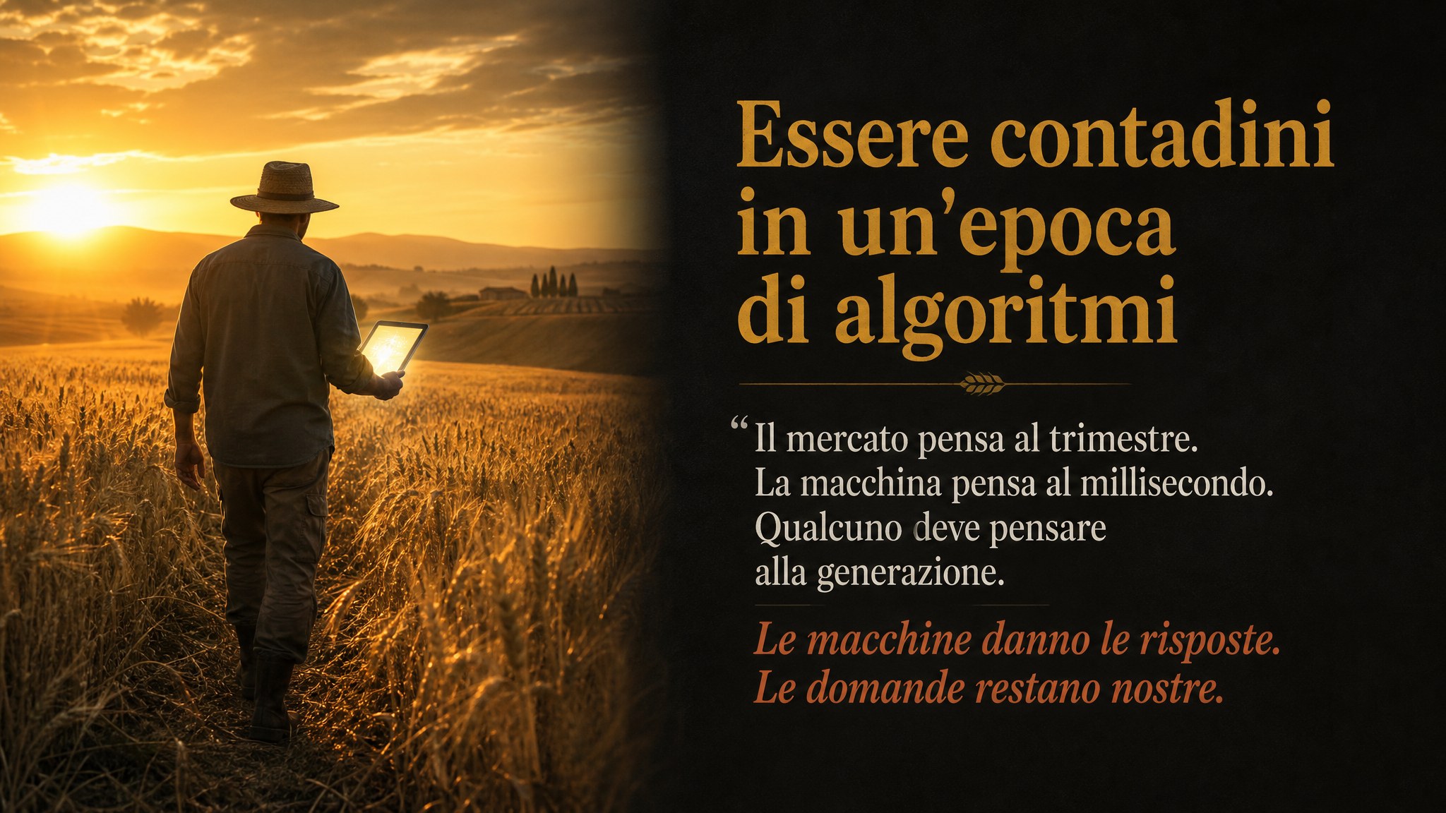 Essere contadini in un'epoca di algoritmi