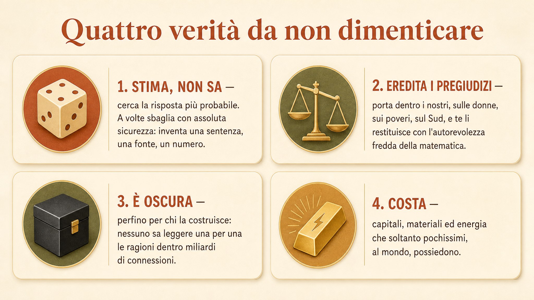 Quattro verità da non dimenticare